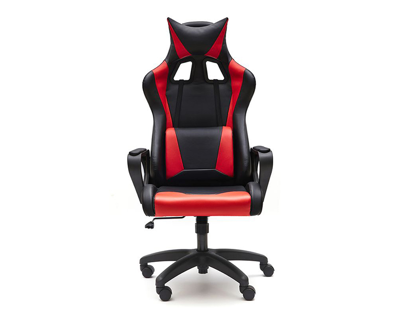 Vista de una silla gamming de oficina con calidad de materiales avanzados.